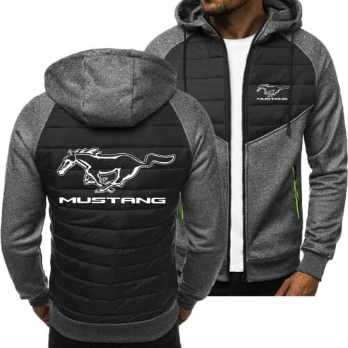 New Spring Autumn Mustang Hoodie Mens Fashion Sport Casual Sweatshirts Cardigan Zipper Long Sleeve Jacket