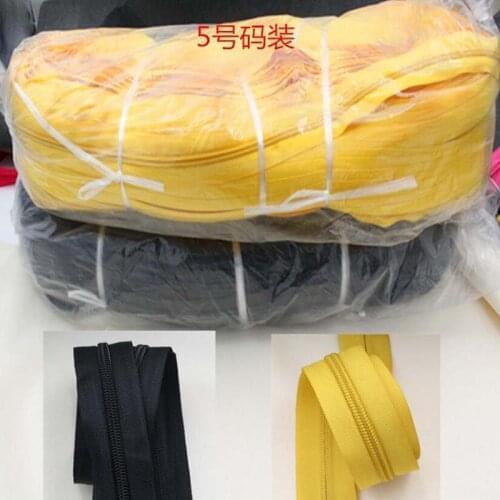3Meters Long 5# Black White Grey Red Beige Nylon Coil Zippers in Roll with 3pcs Sliders For DIY Sewing Garment Accessories
