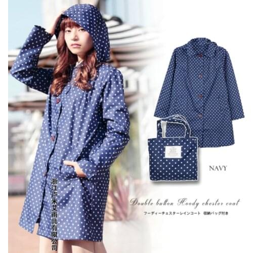 New Fashion Lightweight Women Raincoat With Hat Laydies Dress Style Rain Coat Waterproof Rainwear Jacket