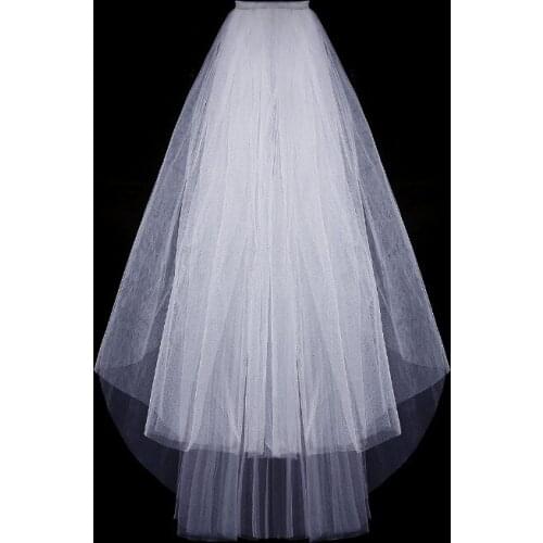 Simple Short Tulle Wedding Veils Two Layer With Comb White Ivory Bridal Veil for Bride for Marriage Wedding Accessories