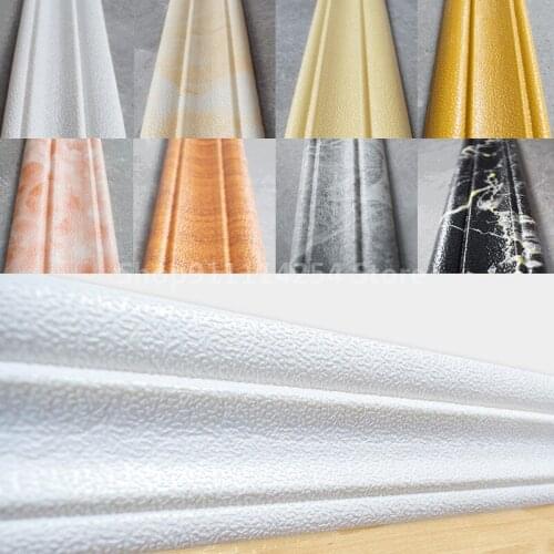 2.3m Wall Skirting Border 3D Pattern Self Adhesive Waterproof Sticker Decor Wall Molding Skirting Line Mural Border Sticker