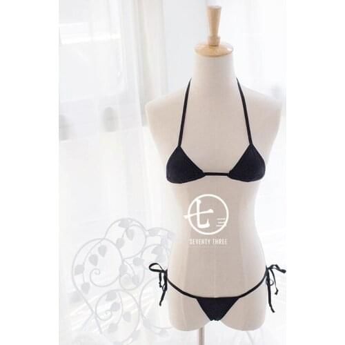 Sexy Womens Lingerie 2PCS Set Bra & Panties Set Shimapan Bikini Black Cute Exotic Apparel Cotton