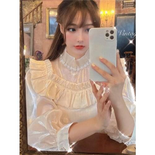 Женские рубашки с рюшами Shiweng China At AliExpress