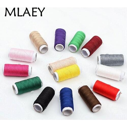 MLAEY Sewing Thread 15 Colors 10PCS/Lot Thin Line Sewing Garments Sewing Machine Hand Stitching Sewing Supplies Polyester 19073