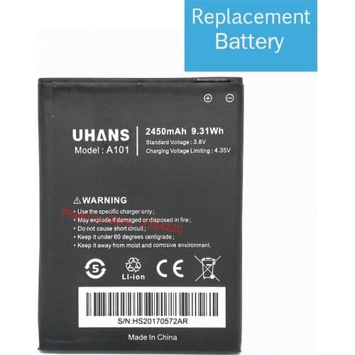Hot Selling 2450mAh A101 Replacement Battery Batterie For UHANS A101 A101S Mobile Phone Batteries