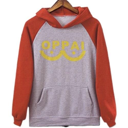 Anime One Punch Man Cosplay Unisex Sweater Saitama Oppai Hoodie Pullover Sweatshirt Cosplay Costume Anime Sweatshirt