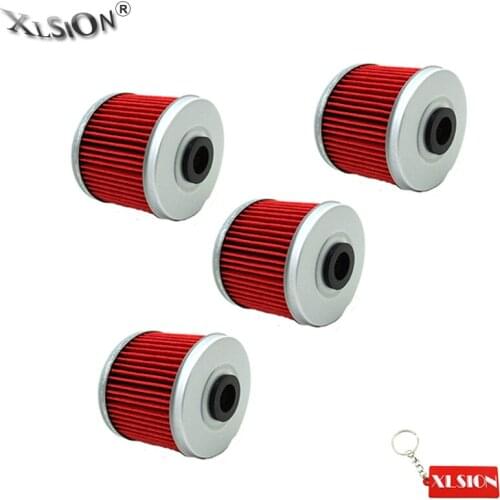 XLSION 4Pcs Oil Fuel Filters For Honda TRX500FM2 TRX500FM1 TRX400X TRX300X ATV Rancher TRX350TM TRX350TE TRX350FE TRX350FM