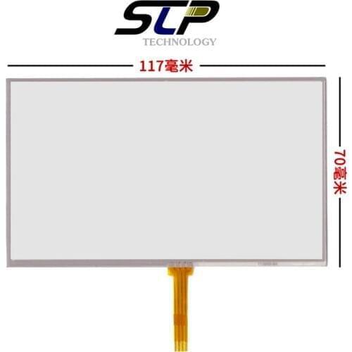 10 Pcs 5''inch 117mm*70mm Touch screen for hsd050idw1 at050tn33 GPS Resistive Touch screen handwriting Panel Glass Free Shipping