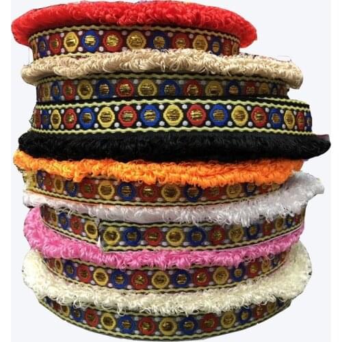 10yards/lot wide about 4.5cm Woven Jacquard Ribbon geometric design for curtain and clothing accessory ZH-2708