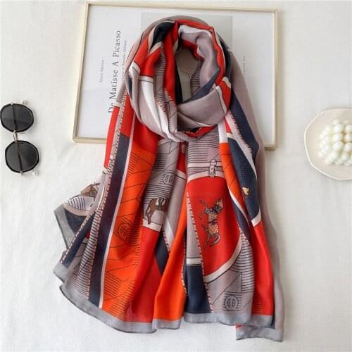 2021 Winter Scarf Women Cotton Pashmina Female Design Print Bufanda Neck Hijab Lady Beach Stoles Shawls Wraps Bandana