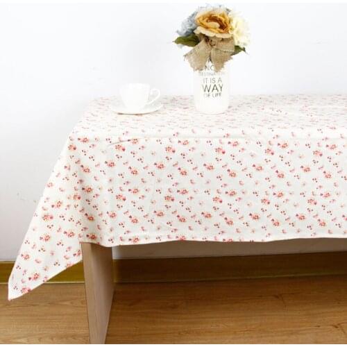 7Size Pastoral Washable Little Flower Print Table Cloth Cotton Linen Tablecloth Table Cover Kitchen Home Picnic Party Decor