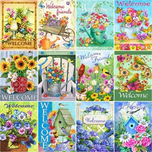 Bird Diamond Painting Full Square/Round Welcome Cross Stitch Diamond Embroidery Flowers Sale Bead Picture Kits Home Decoration