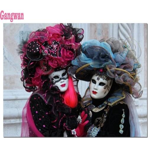 Diamond embroidery venice carnival diamond painting mask women full square round drill 5d home decoration mosaic handmade decor