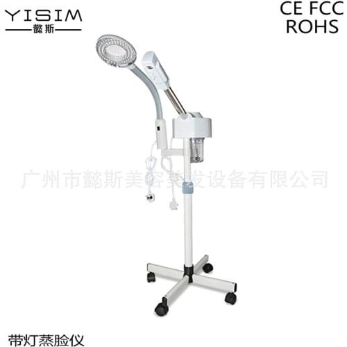 YISIM 2 In 1 Cold Light Magnifying Glass LED Light Hot Sprayer Facial Steamer For Beauty