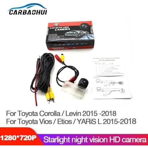 Car wireless Rear View Camera For Toyota Vios / Etios / YARiS L 2015 2016 2017 2018 CCD HD Night Vision Waterproof high quality