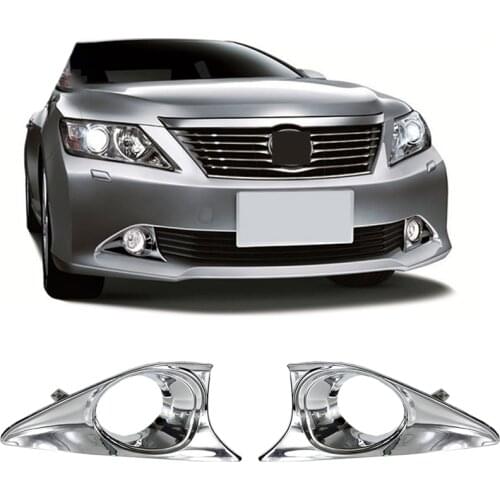 Car Hoping Front Bumper Fog Light Cover for TOYOTA CAMRY 2012 2013 2014 ABS Chrome Fog Lamp Hood