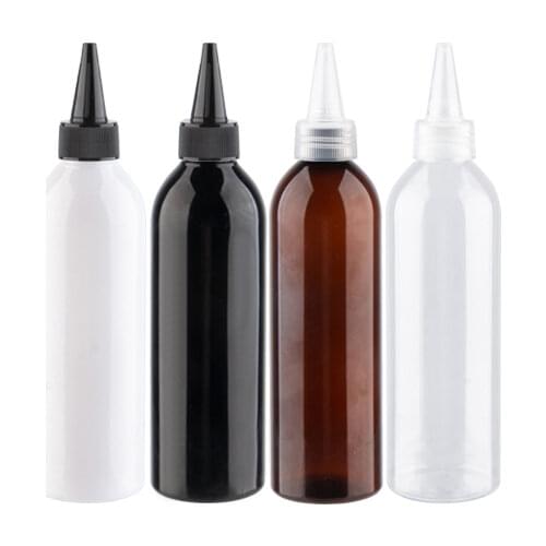 30X100ml 150ml 200ml 250ml empty white plastic bottle,PET bottle with pointed mouth caps for skin care cream,shampoo gel bottle