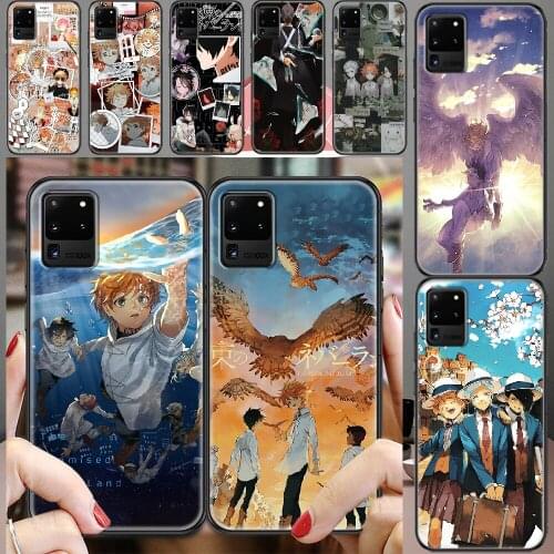 The Promised Neverland Anime Phone case For Samsung Galaxy Note 4 8 9 10 20 S8 S9 S10 S10E S20 Plus UITRA Ultra black art