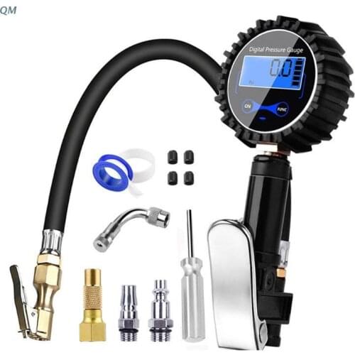 Digital Tire Inflator Pressure Gauge 200PSI Pump Air Chuck Compressor Accessory 13MF