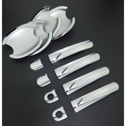 For Skoda Octavia A5 MK2 Octavia5 2005-2013 ABS Chrome Door Handle Cover & Door Bowl Cover 2006 2007 2008 2009 2010 2011 2012