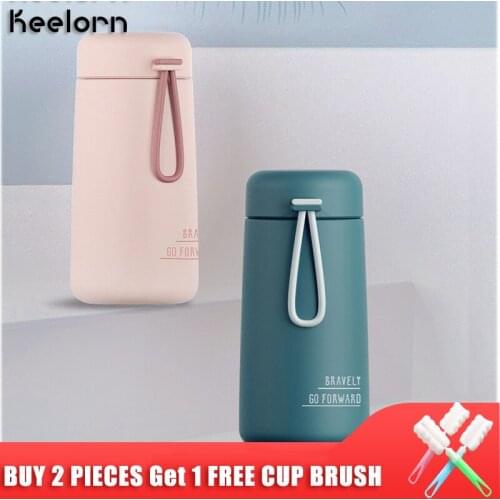 Keelorn 270ml Vacuum Thermoses Portable Thermos Stainless Steel Vacuum Cup Kids Mini Water Bottle Flask Coffee Tea Mugs