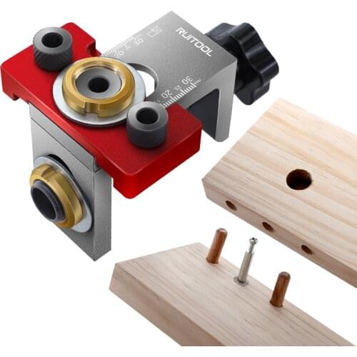 3 In 1 Pocket Hole Jig Aluminum Alloy Dowel Jig 8/10/15mm Drill Guide Locator for Wood Board Splicing Woodworking Tool