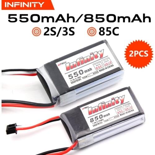 Infinity LiPo Lithium Battey Batteries 2S 3S 550mAh 850mh 85C XT30 Connector Plugs for RC FPV Multicopter Racing Drone