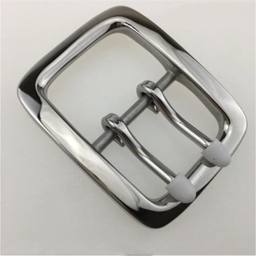 Solid stainlesss steel men double pin buckle 40mm inner width