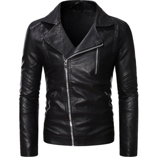 New Biker Leather Jacket for Spring Autumn 2020 Mens Plus Size Jacket