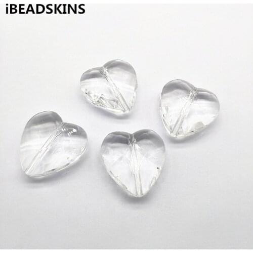 New arrival! 34x34mm 57pcs Large Clear acrylic Faceted Heart Shape beads for Necklace,Earrings parts,hand Made Jewelry DIY