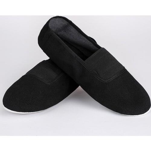 USHINE EU22-45 upgraded Red Canvas Slippers Teacher Gym Indoor Exercise Fitness Yoga Ballet Dance Shoes Children Girls Woman Man