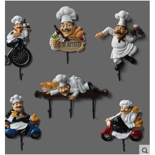 Personalized Kitchen decorative hook door hanger hanging bedroom creative American Art style statue