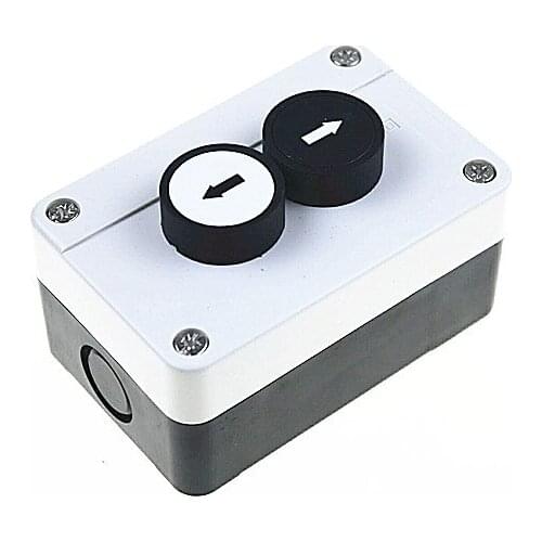 Self reset flat button 2 hole waterproof button box switch box control box with arrow button