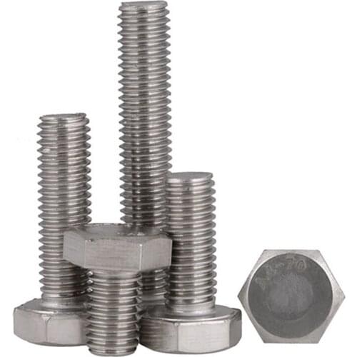 Hexagon Hex Head Bolts Screws A4 Stainless Steel Fully Threaded Screw M3-M6