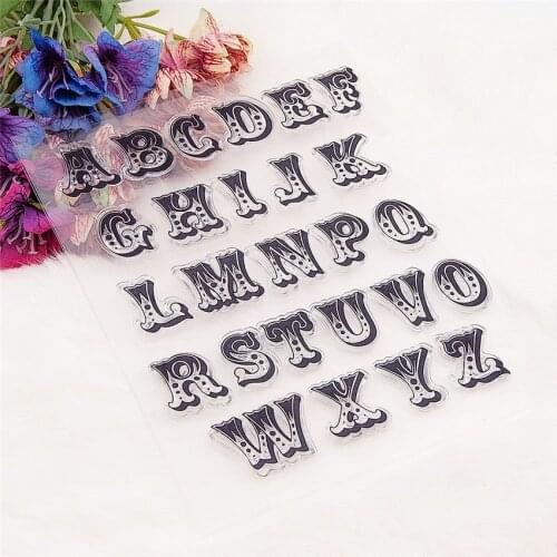 14x18CM 26 alphabet Thick cream Transparent Seal Clear Stamps Silicone Seal Roller Stamps DIY Scrapbook Album / Card Production