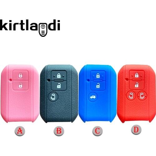 Silicone Key Case Cover for Suzuki Swift Embona Sierra Wagon Spacia Ertiga Jimny KeyChain Holder Shell 2017 2018 2019 2020 2021