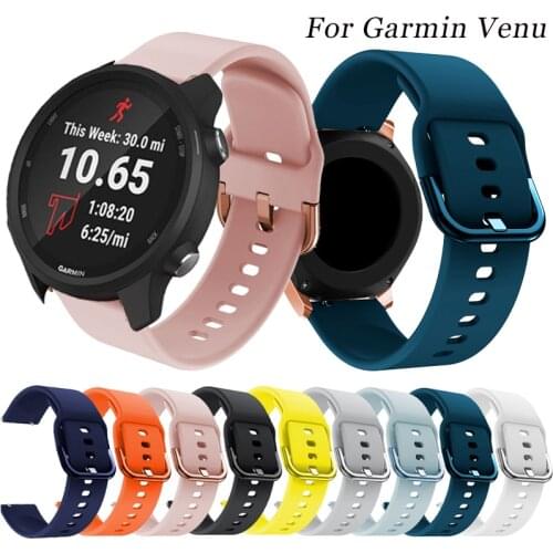 20mm Silicone Watchband Strap for Garmin Venu/Garmin Vivomove Vivomove HR/Vivoactive 3 Band Smart Watch Bracelet Sport Wristband