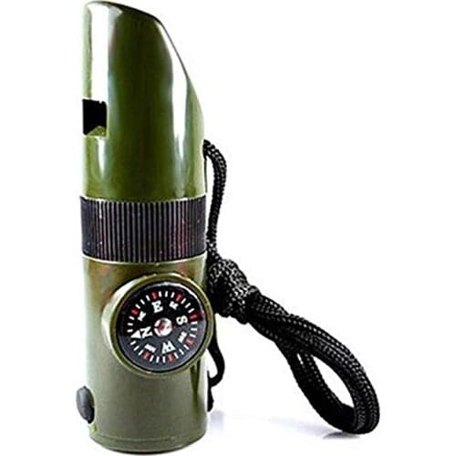 EDC Survival Outdoor Whistle High Decibel Multi Tool Double Pipe Whistle Stainless Steel Alloy Keychain Cheerleading Emergency