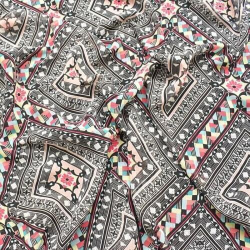 HLQON polyester plain Chiffon National style fabric for dress cloth felt patchwork tissue coat Sewing DIY Material by 100x145cm