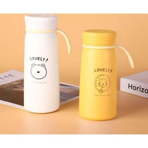 New Type Stainless Steel Vacuum Flask Portable Double-layer Vacuum Insulated Water Fashion Creative Cute Big Belly Water Cup