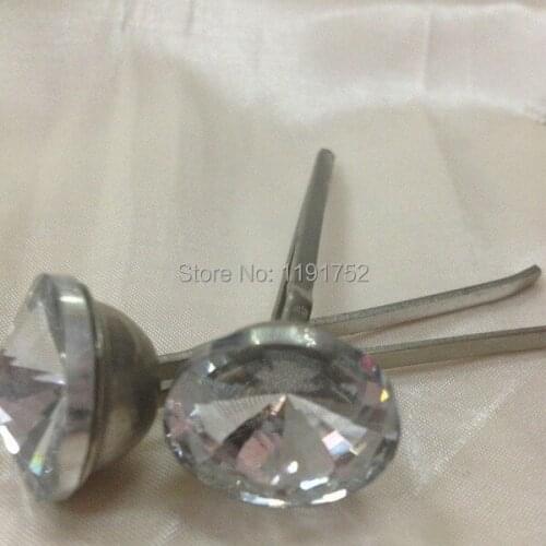 1000pcs/lot)18mm satellite tufting buttons with prongs + (1000pcs/lot) 18mm satellite crystal buttons with nails