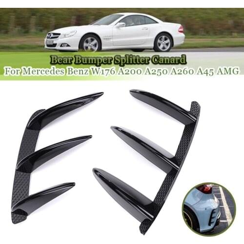 Car Rear Bumper Spoiler Canards For Mercedes For Benz W176 A200 A250 A260 A45 For AMG 2PCS Replacement accessories