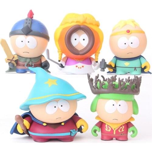 5Pcs/Set Southern Park Stan Kyle Kenny Cartman Anime PVC Action Figure Collectible Model Toys for Children Gifts