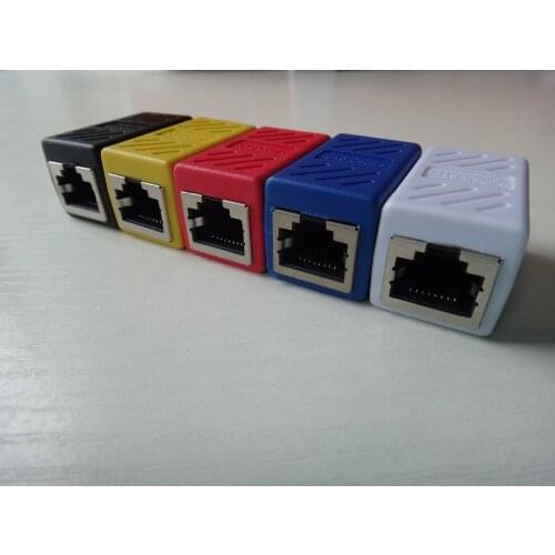 5pcs RJ45 Coupler ethernet cable coupler LAN connector inline Cat7/Cat6/Cat5e Ethernet Cable Extender Adapter Female to Female