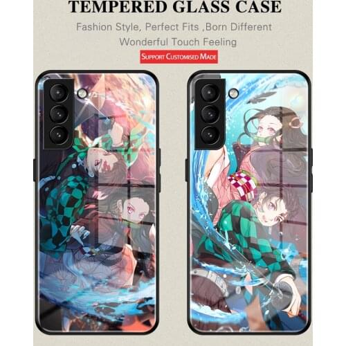 Anime Demon Slayer Kamado Tanjirou phone case For Samsung Note8 9 10 20 S8 9 10 10E 20 20Plus 21 21Ultra tempered glass shell