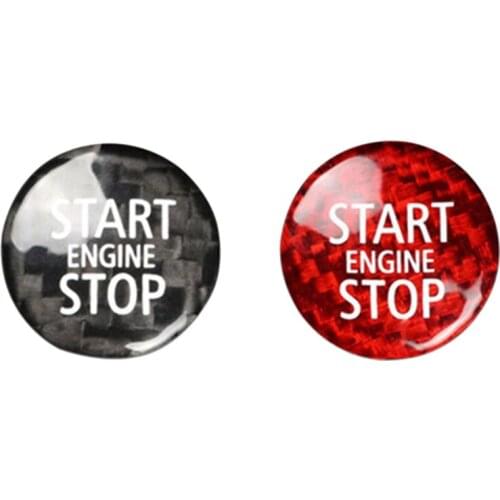 Car Engine Start Button Switch Cover One-Button Start-Stop Button Decorative Cover Suitable for BMW- Mini R55 R58 R60
