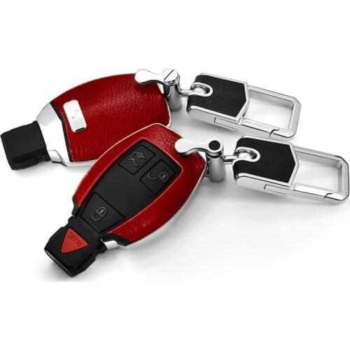 Top Layer Leather+ABS Remote car key Case CAR shell For For Mercedes benz W203 W210 W211 C E S CLS CLK CLA SLK