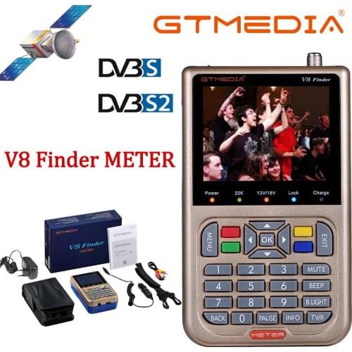 GT MEDIA /Freesat V8 Finder Meter DVB-S2/S2X Digital Satellite Finder High Definition Sat Finder Satellite Meter Satfinder 1080P