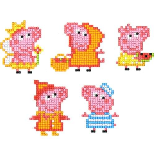 Childrens handmade 5D DIY diamond painting kit animal diamond sticker toys gift Mini Diamond Mosaic Glue For Phone Decor