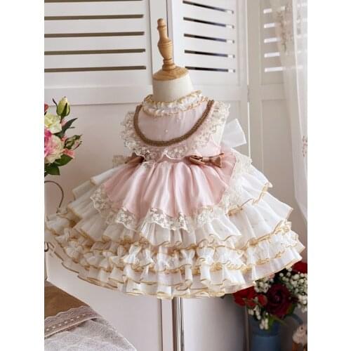 Children Lolita Princess Dress Spain Childrens Dress Kids Dresses for Girls Girls Party Christmas Eid Dress Flower Girls Dress